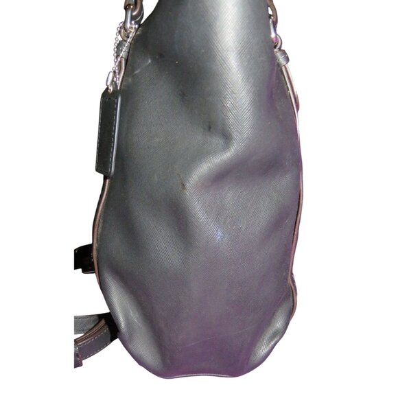 Coach 2013 Peyton Black Crossgrain Leather Tote 2 way Crossbody - Picture 4 of 11